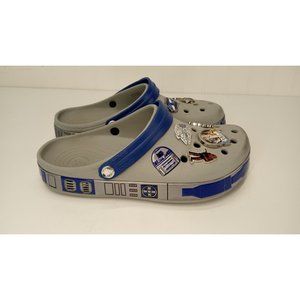 Crocs Star Wars Size 8M 10W Gray Blue (7 pieces charms included)